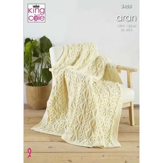Afghan Knitted in Fashion Aran
