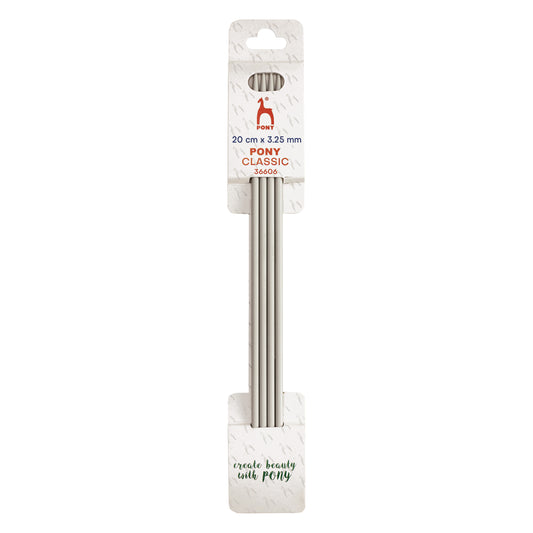 Knitting Pins: Double-Ended: Set of Four: 20cm x 3.25mm