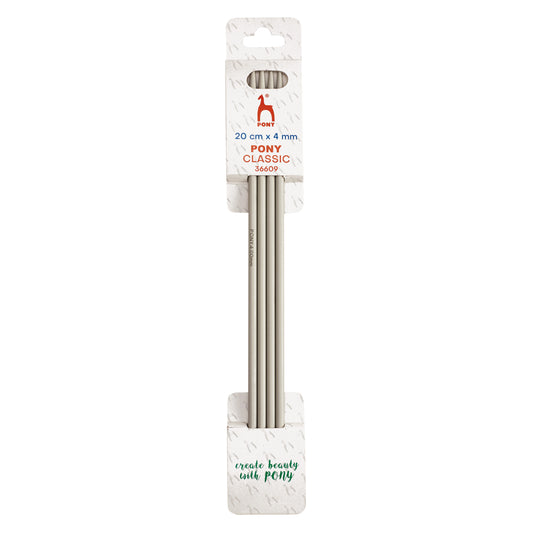 Knitting Pins: Double-Ended: Set of Four: 20cm x 4.00mm