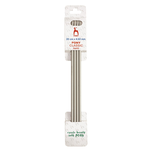 Knitting Pins: Double-Ended: Set of Four: 20cm x 4.50mm