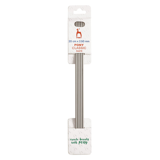 Knitting Pins: Double-Ended: Set of 5: 20cm x 2.50mm