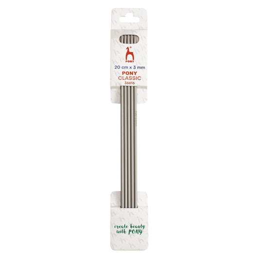 Knitting Pins: Double-Ended: Set of 5: 20cm x 3.00mm