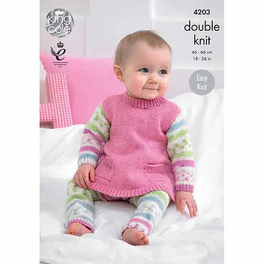 Tunic, Cardigan and Leggings Knitted with Cherish DK