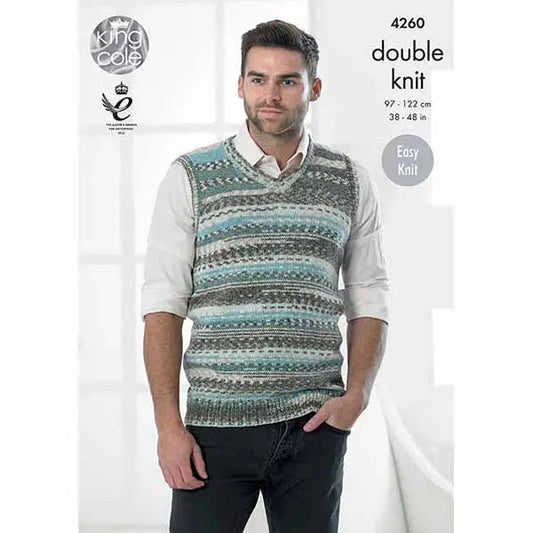 Mens Slipover and Waistcoat Knitted with Drifter DK