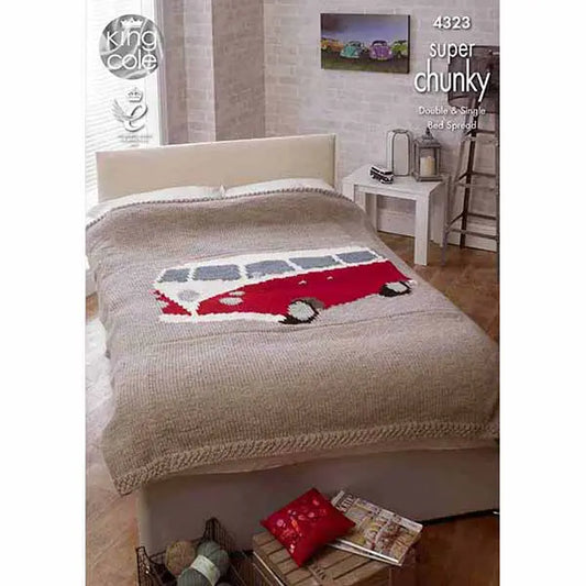 Camper Van Bed Throws Knitted with Big Value Super Chunky