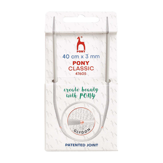 Knitting Pins: Circular: Fixed: Classic: 40cm x 3.00mm