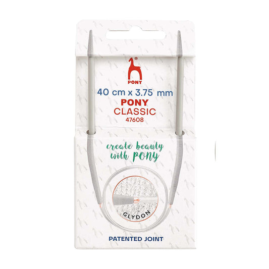 Knitting Pins: Circular: Fixed: Classic: 40cm x 3.75mm