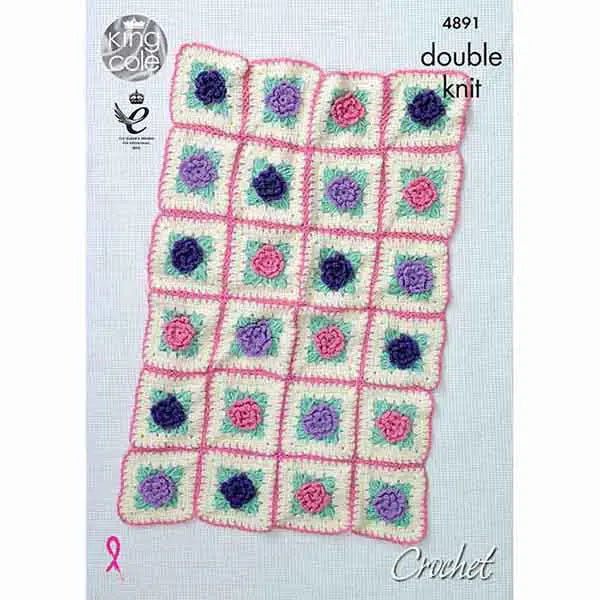 Floral Motif Blankets Crocheted with Cherished DK
