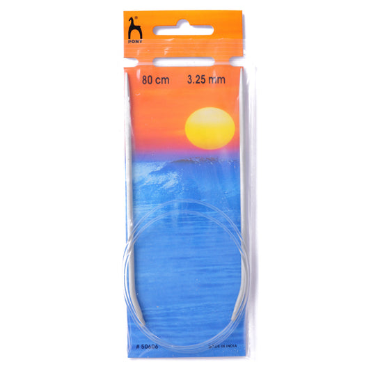 Knitting Pins: Circular: Fixed: Classic: 80cm x 3.25mm