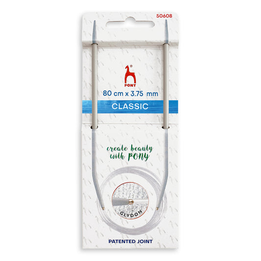 Knitting Pins: Circular: Fixed: Classic: 80cm x 3.75mm