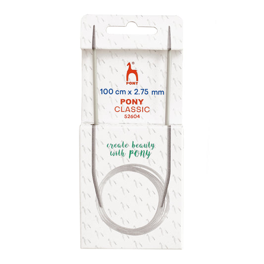 Knitting Pins: Circular: Fixed: Classic: 100cm x 2.75mm