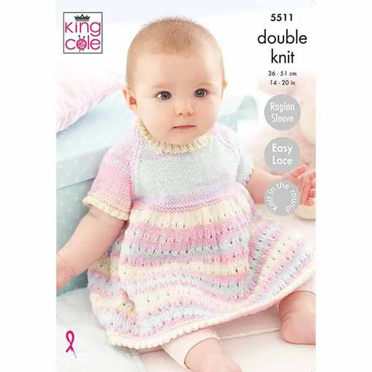 Dress, Matinee Coat & Blanket: Knitted in Beaches DK