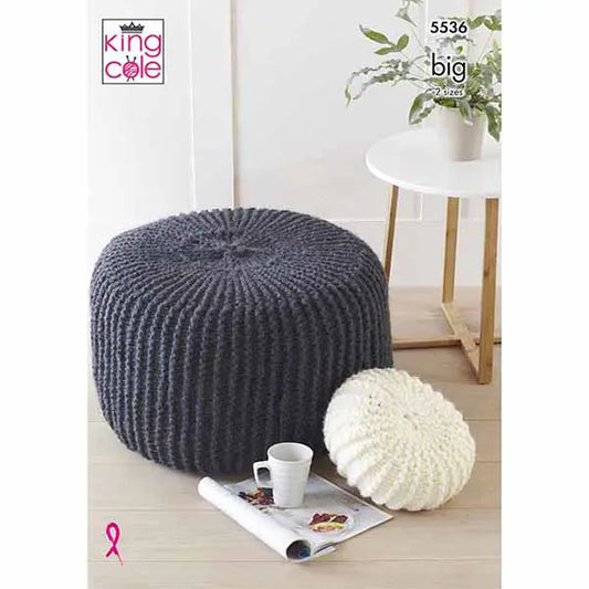 Poufs & Cushion Knitted in Big Value BIG