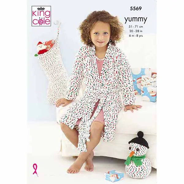 Dressing Gown, Snowman & Stocking Knitted in Yummy