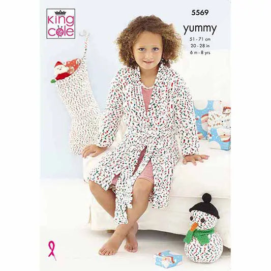 Dressing Gown, Snowman & Stocking Knitted in Yummy