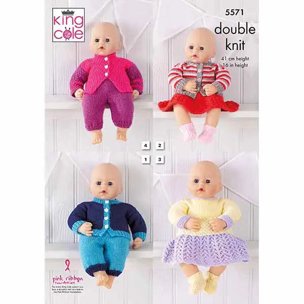 Dolls Clothes Knitted in Dollymix DK