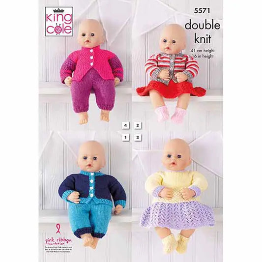 Dolls Clothes Knitted in Dollymix DK