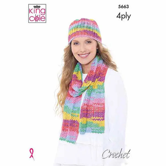 Scarf, Hat & Triangular Wrap Crocheted in Summer 4Ply