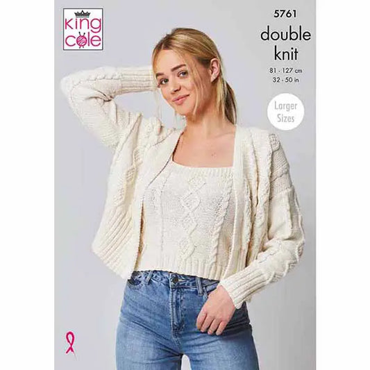 Top & Cardigan Knitted in Cottonsoft DK
