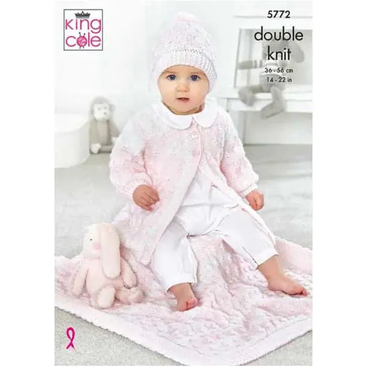 Cardigan, Hat And Blanket: Knitted in Baby Pure DK