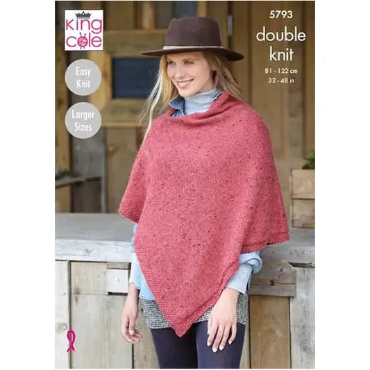 Ponchos Knitted in Homespun DK
