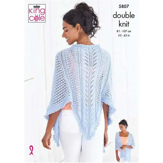 Cardigan And Shawl: Knitted in Glitz Double Knit