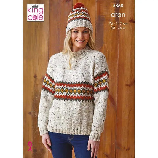 Sweater & Hats Knitted in Fashion Aran