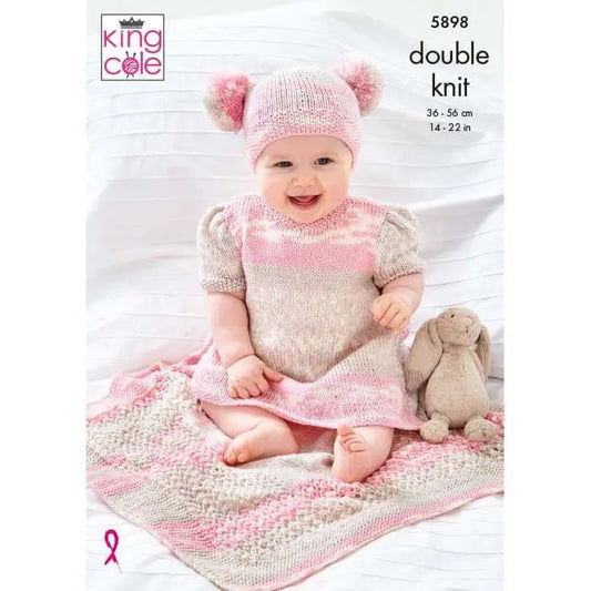 Baby Set Knitted in Fjord DK