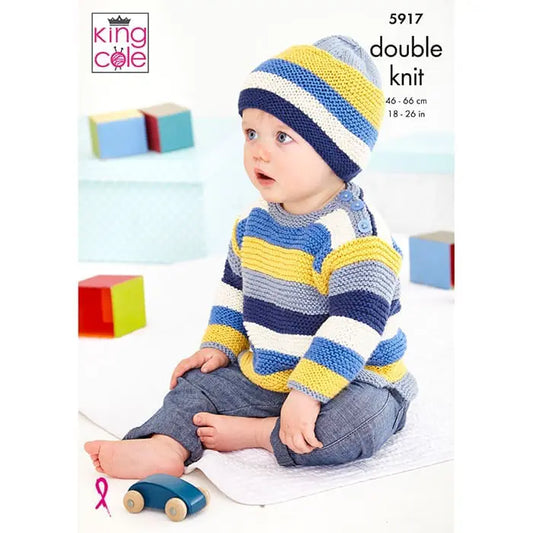 Sweater, Hat & Cardigan Knitted in Cottonsoft DK