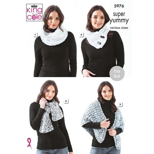 Cowl & Scarves Knitted in Super Yummy