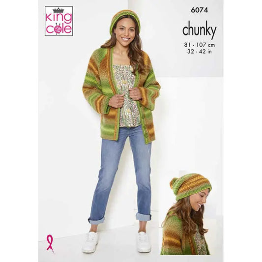 Sweater, Cardigan & Hat Knitted in Riot Chunky