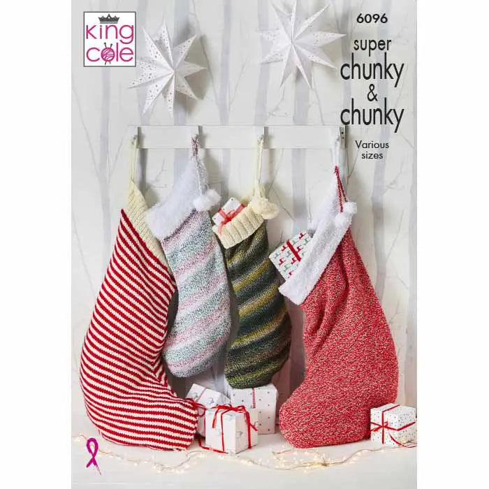 Christmas Stockings Knitted In Super Chunky And Chunky