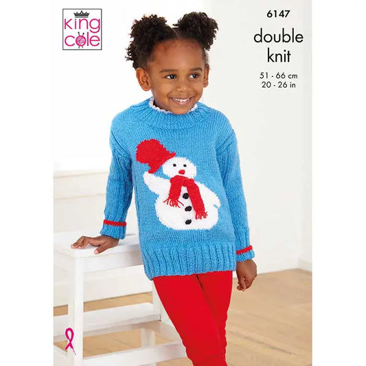 Snowman Sweaters Knitted in Glitz DK
