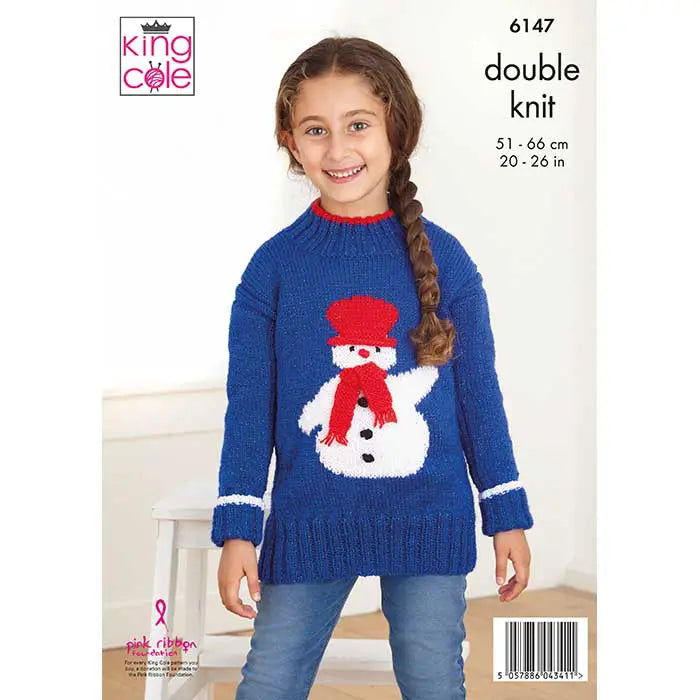 Snowman Sweaters Knitted in Glitz DK