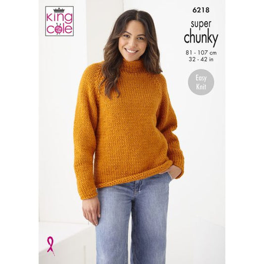 Sweater and Cardigan Knitted in Super Chunky