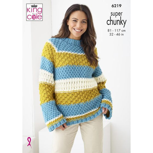 Sweater and Cardigan Knitted in Super Chunky