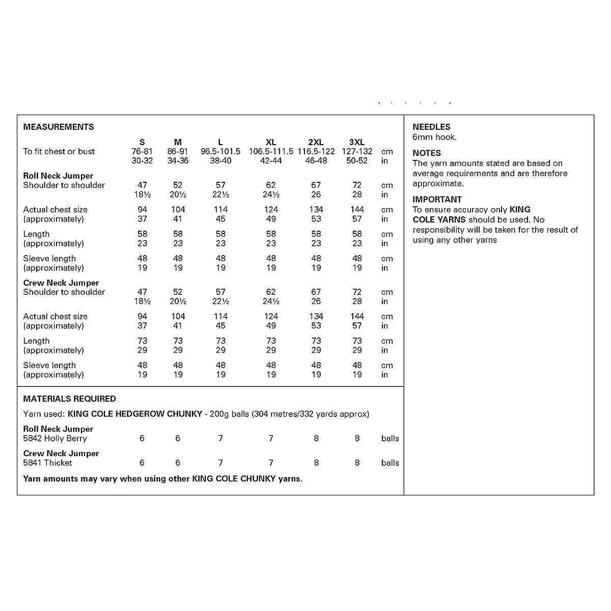 Jumpers crocheted in Hedgerow Chunky