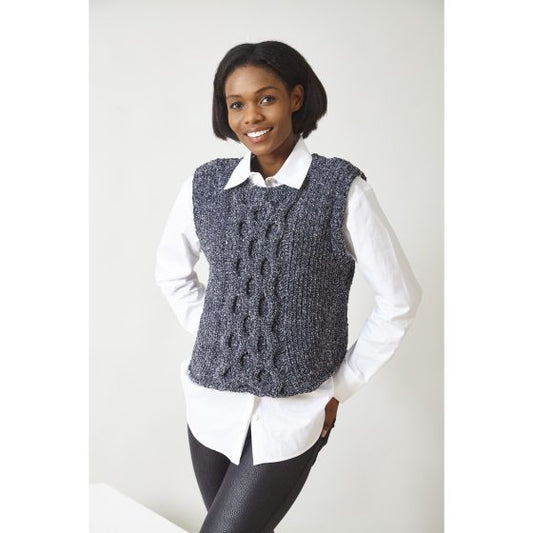 Sweater and Tank Top knitted in Yummy Tweed
