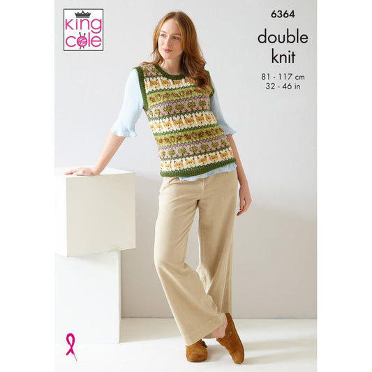 Fairisle Sweater and Tank Top knitted in Merino Blend DK