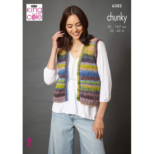 Waistcoat and Tank Top knitted in Flair Chunky