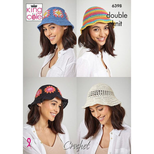 Bucket Hats crocheted in Cottonsoft DK