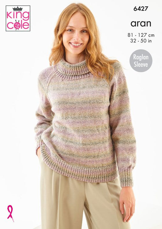 Cardigan and Sweater knitted in Crescendo Aran