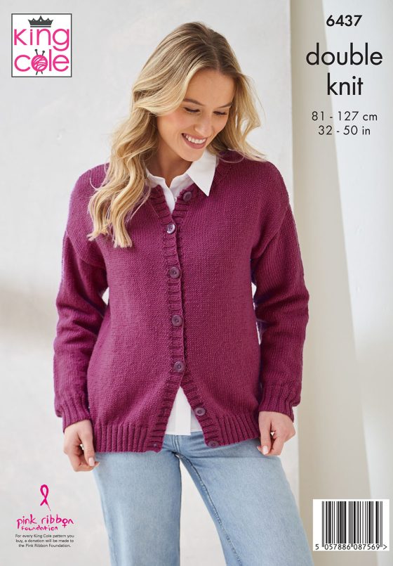 Sweater and Cardigan knitted in Luxury Merino DK