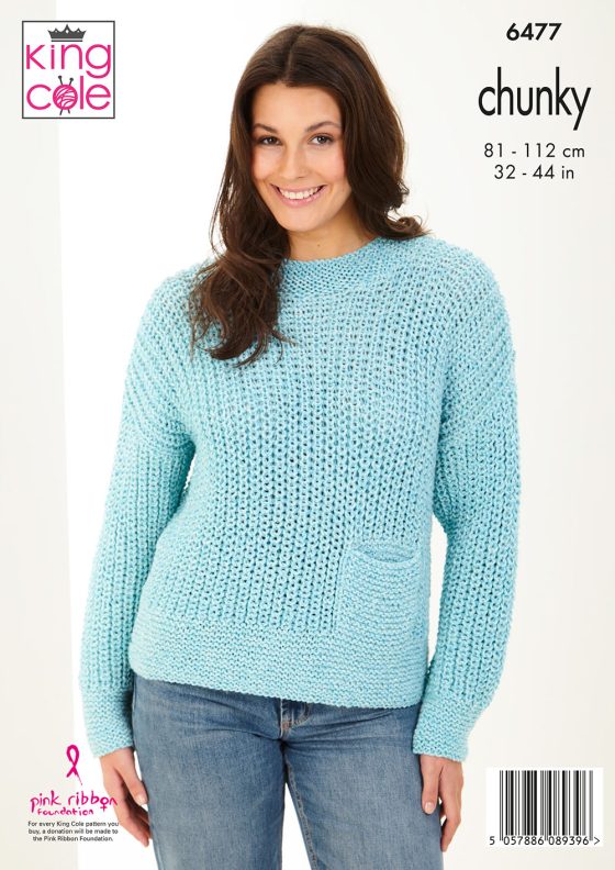 Cardigan and Sweater knitted in Simply Denim Chunky