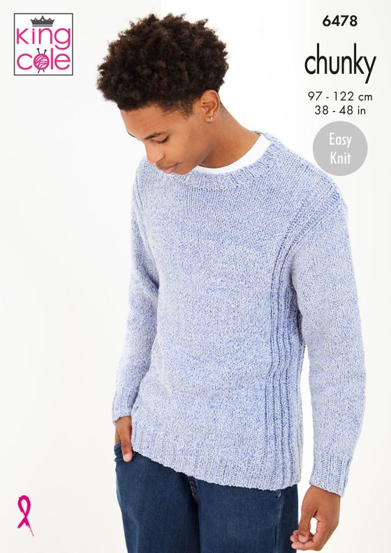 Sweater and Slipover knitted in Simply Denim Chunky