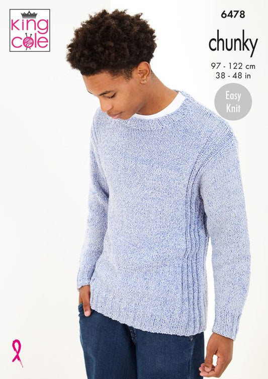 Sweater and Slipover knitted in Simply Denim Chunky