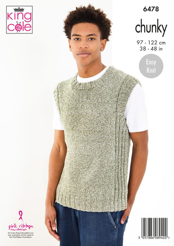 Sweater and Slipover knitted in Simply Denim Chunky
