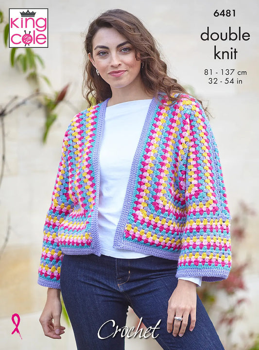 Hexagon Cardigan’s Crocheted in Merino Blend DK