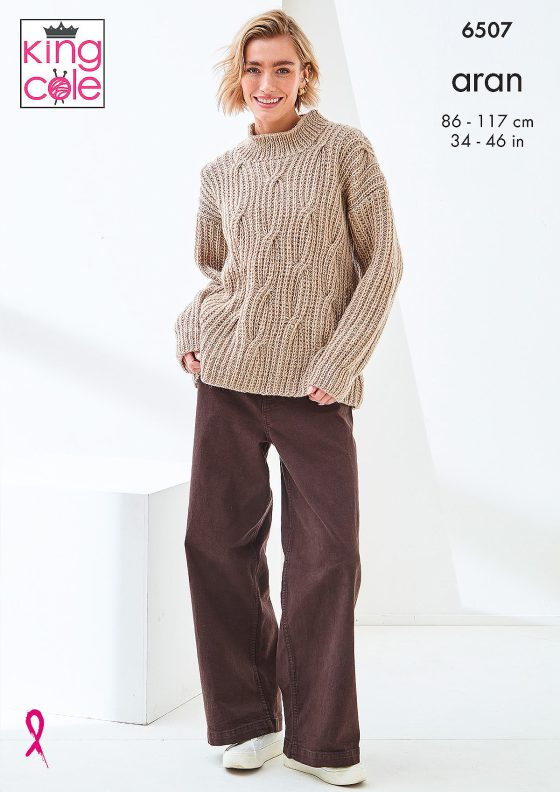 Sweater and Waistcoat knitted in Fashion Aran