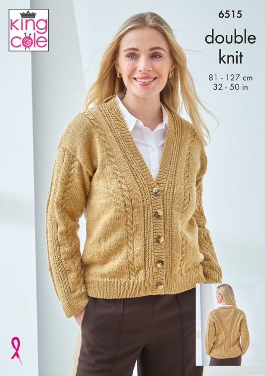 Slipover and Cardigan knitted in Glitz DK